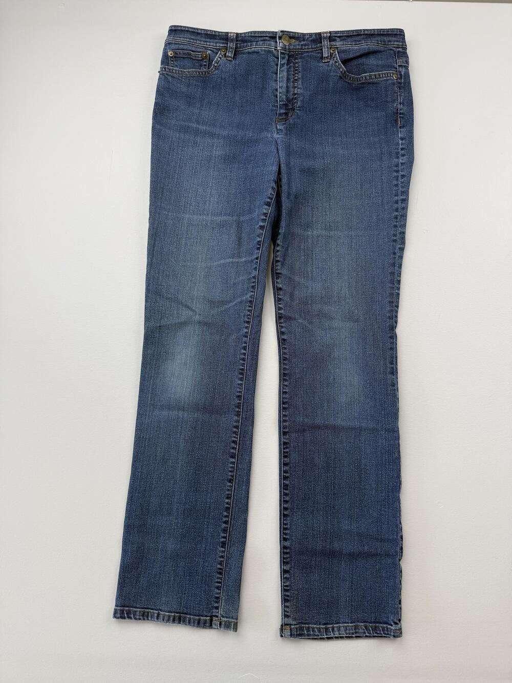 Lauren Jeans Co Ralph Lauren Jeans Womens 12 Blue Modern Straight Curvy Denim